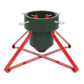 Green & Red Premium Real Christmas Tree Stand - Medium