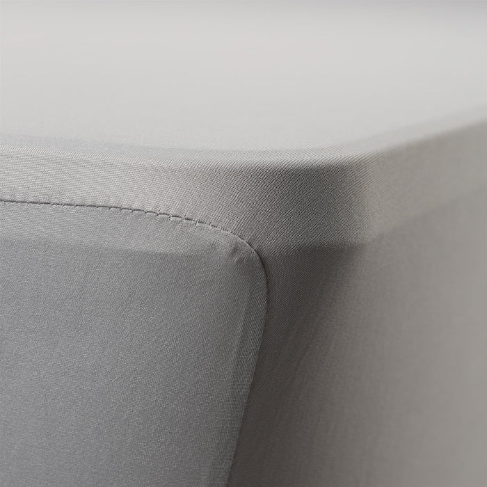 Grey 6ft (180cm) Rectangular Spandex Fitted Tablecloth