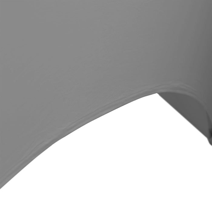 Grey 6ft (180cm) Rectangular Spandex Fitted Tablecloth