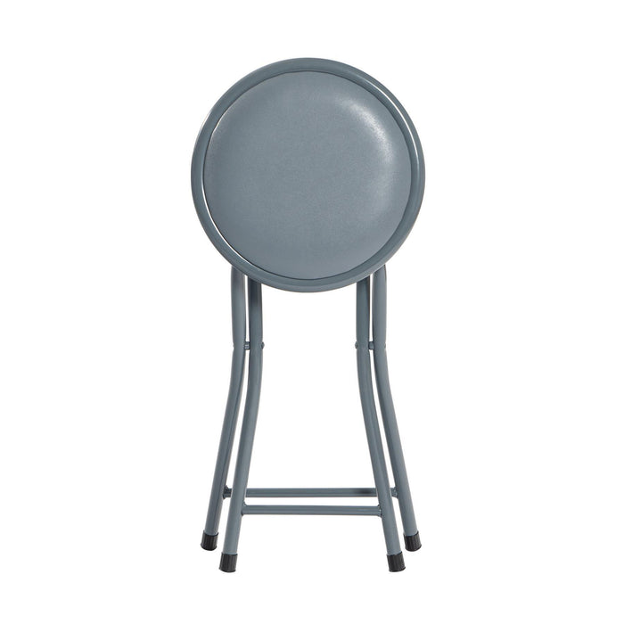 Grey Padded Folding Stool