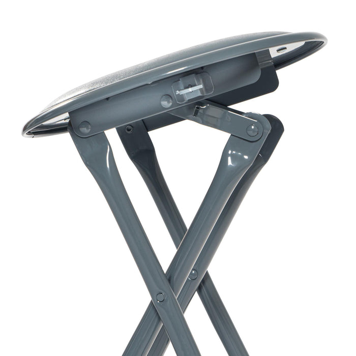 Grey Padded Folding Stool