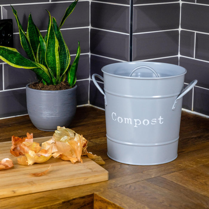 Grey Vintage Compost Bin