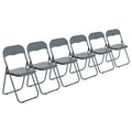 Grey Wave Grey Framed Padded Folding Chair - Pack of Six