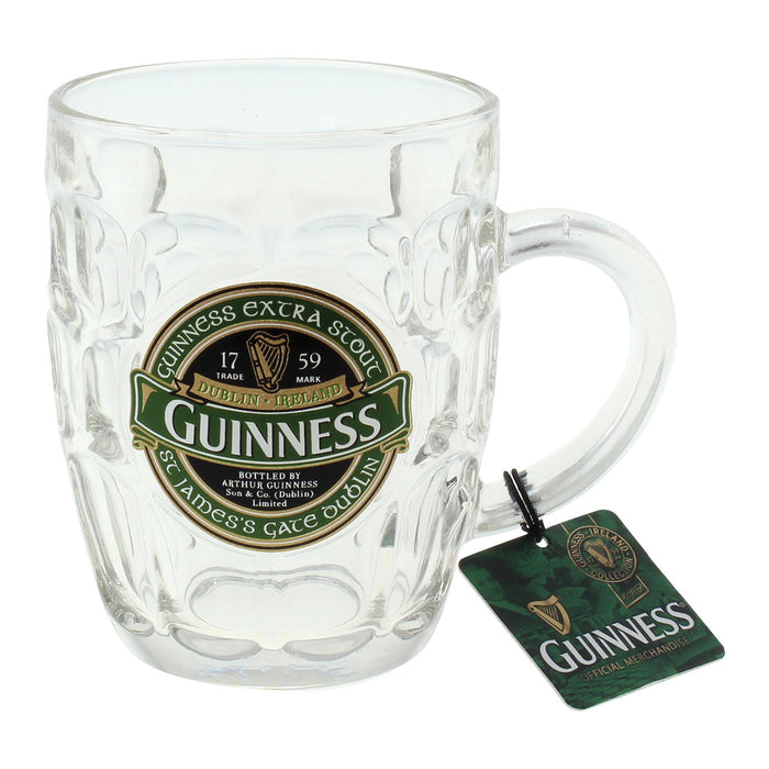 Guinness Ireland Dimpled Glass Tankard