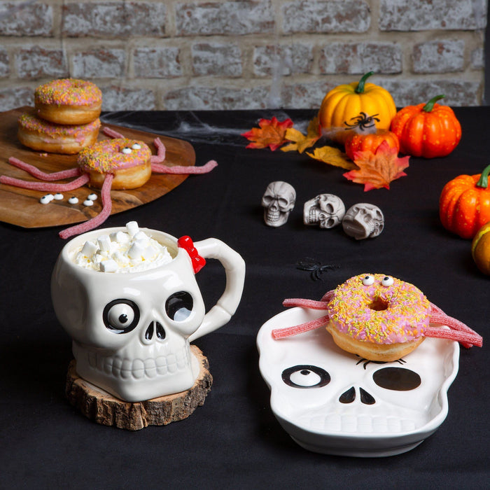 Halloween Skull Stoneware Mug