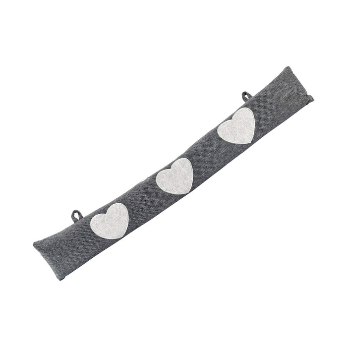 Heart Herringbone Draught Excluder - 79cm