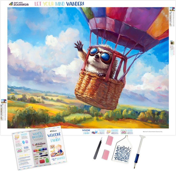 Hedgehog in a Hot Air Balloon