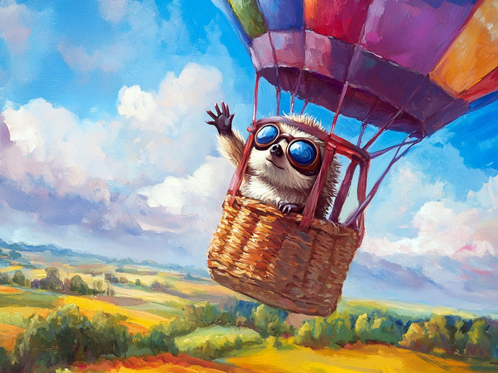 Hedgehog in a Hot Air Balloon
