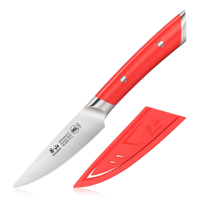 HELENA RED PARING KNIFE, 3.5"
