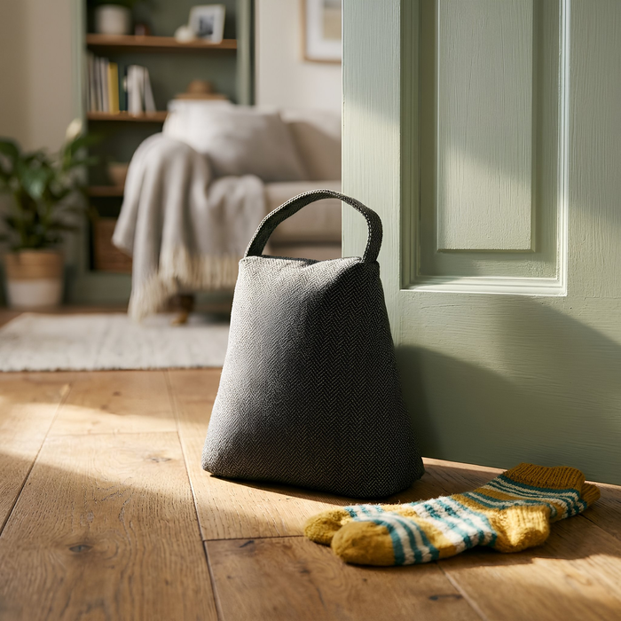 Herringbone Door Stop & Draught Excluder Set - Triangle