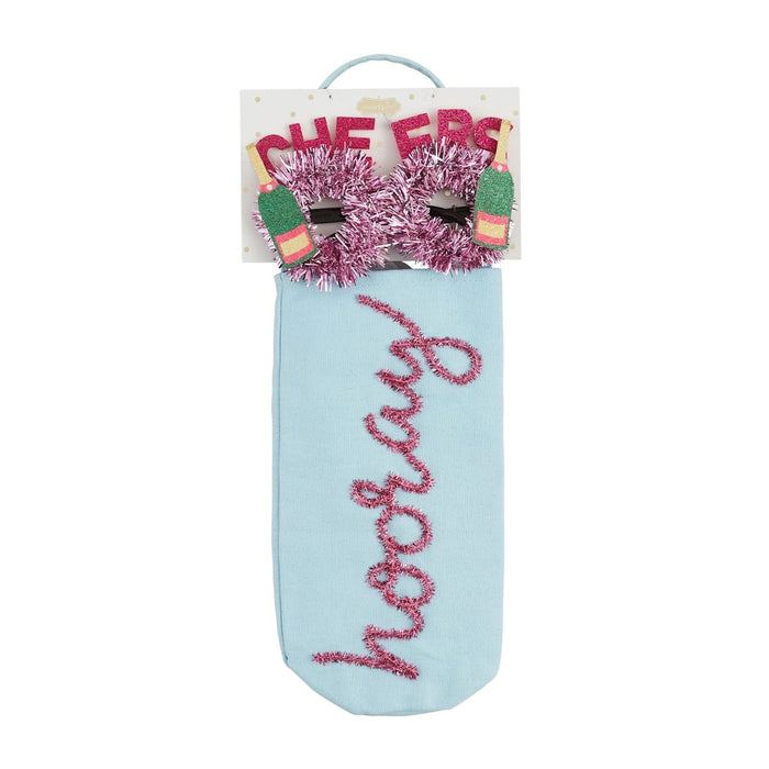 HOORAY WINE BAG & GLASSES SET