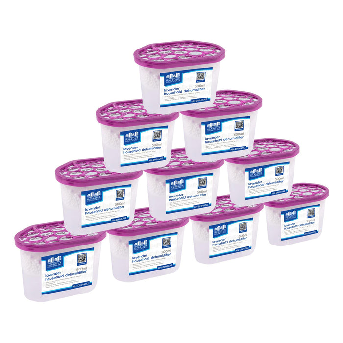 Interior Lavender Scented Dehumidifiers - 500ml - Pack of 10
