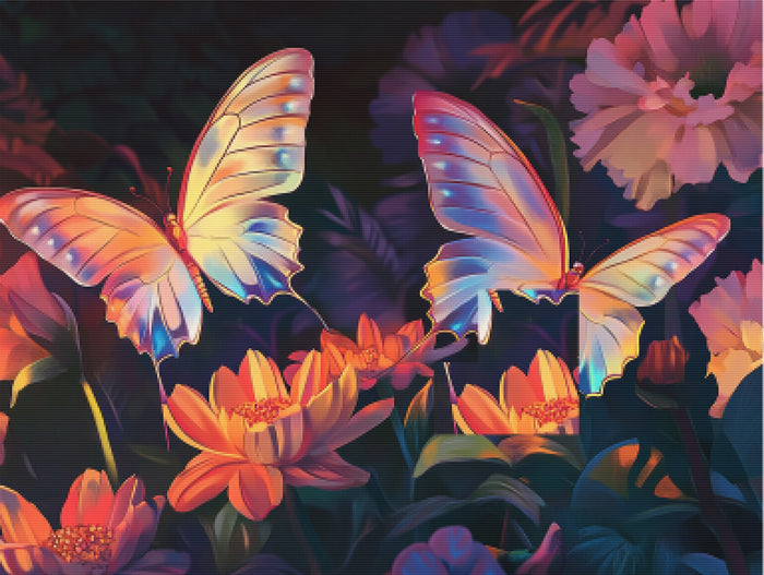 Iridescent Butterflies Floating