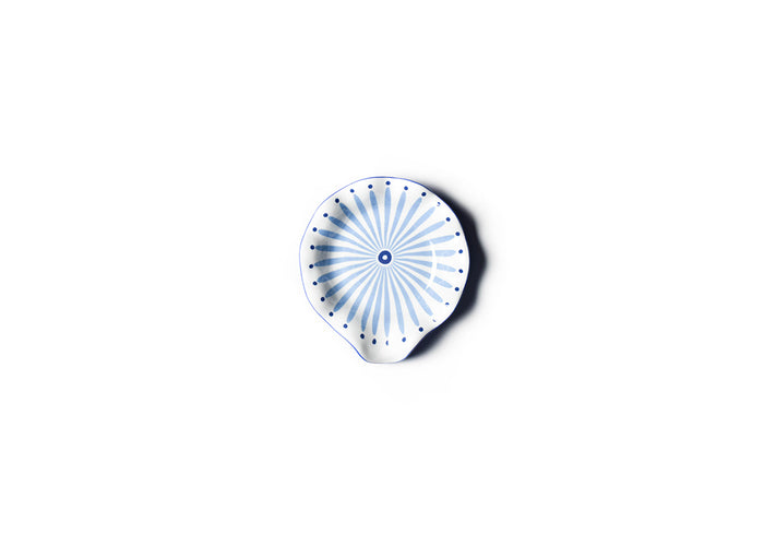 Overhead View of Iris Blue Burst Ruffle Spoon Rest
