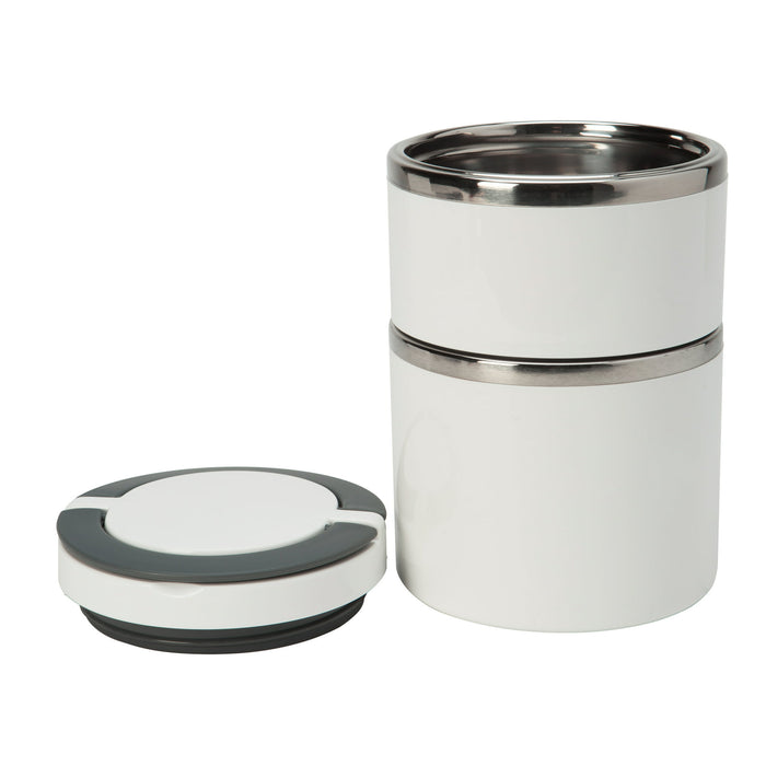 Kitchen Details Round Twist Stainless Steel Insulated Lunch Box | 1 Tier