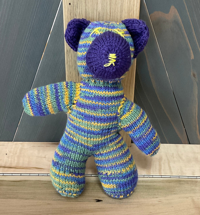 Knitted stuffed bear