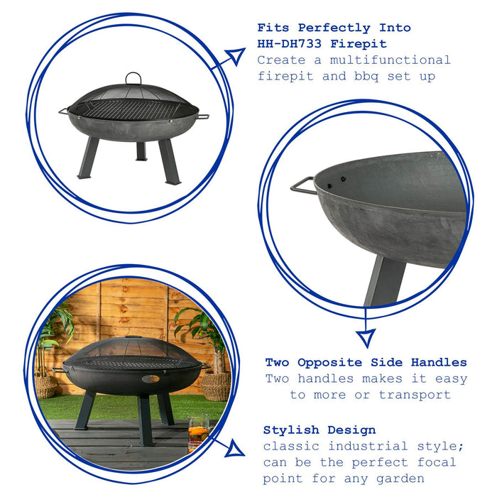 Large Cast Iron Fire Pit 75cm
