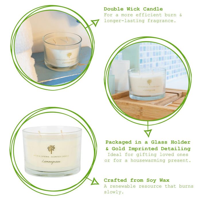 Lemongrass 350g Soy Wax Scented Candle
