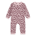 Leopard Jacquard Knit Baby Jumpsuit, Organic Cotton