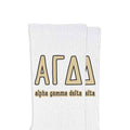 Letters And Name Crew Socks- Alpha Gamma Delta