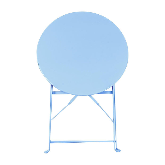 Light Blue Two-Seater Round Bistro Set