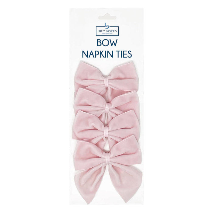 LIGHT PINK BOW NAPKIN TIES