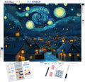 Lively Starry Night Village