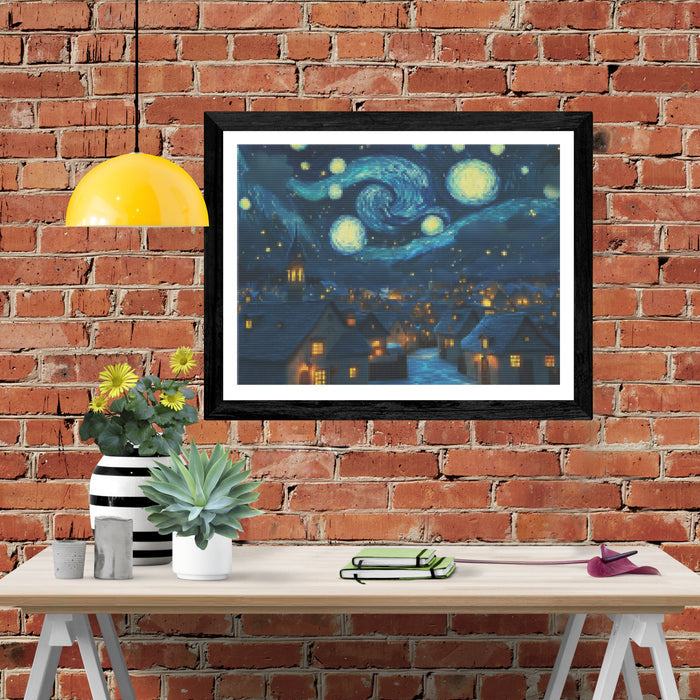 Lively Starry Night Village