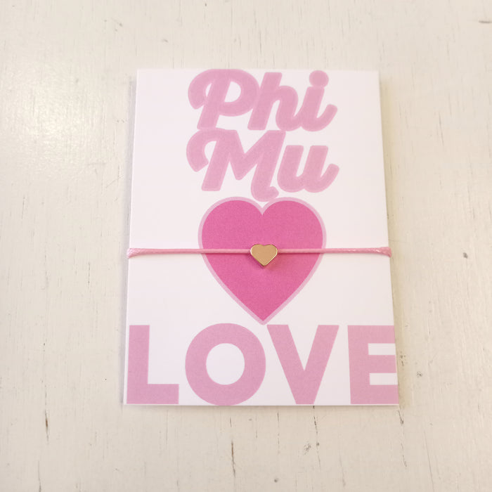 Love String Bracelet- Phi Mu
