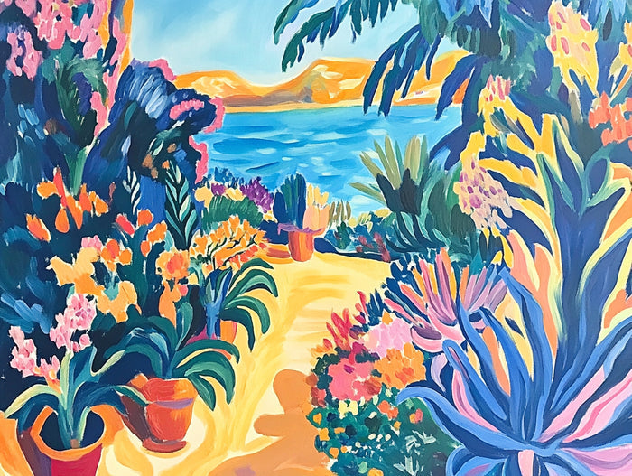 Lush Mediterranean Garden