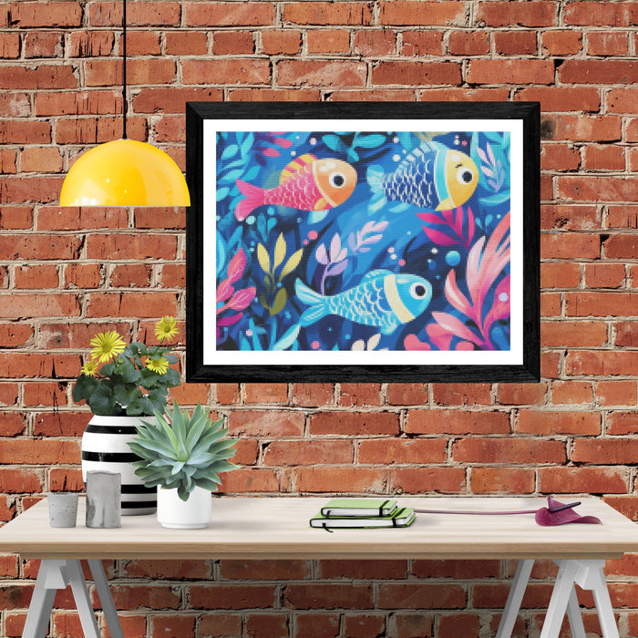 Magical Underwater Scene Colorful Fish