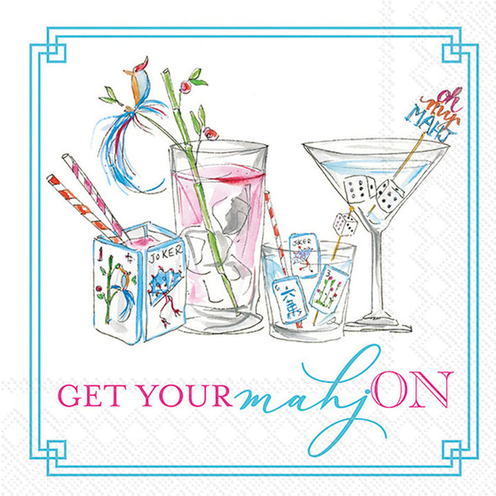 MAHJONG DRINKS COCKTAIL NAPKIN