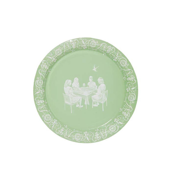 MAHJONG JASPERWARE INSPIRED PAPER SALAD PLATE