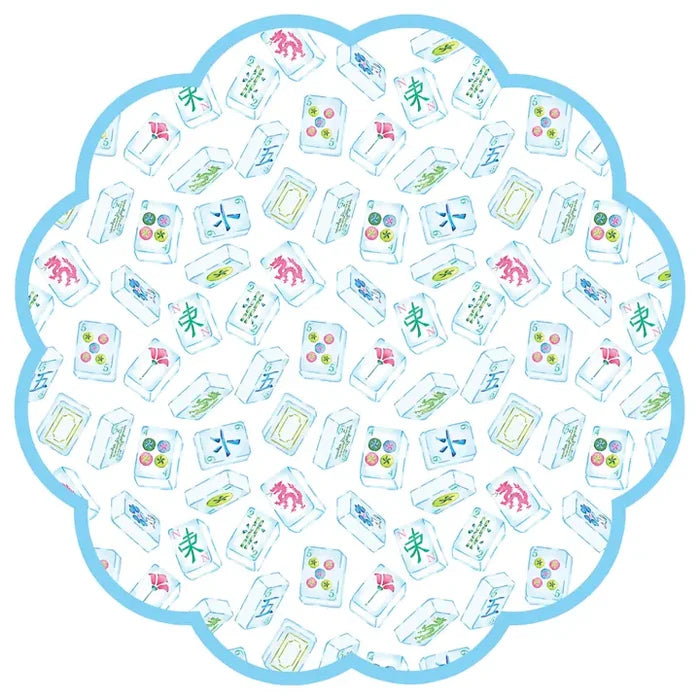 MAHJONG SCALLOPED PAPER PLACEMATS