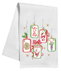 MAHJONG TILE ORNAMENTS TEA TOWEL