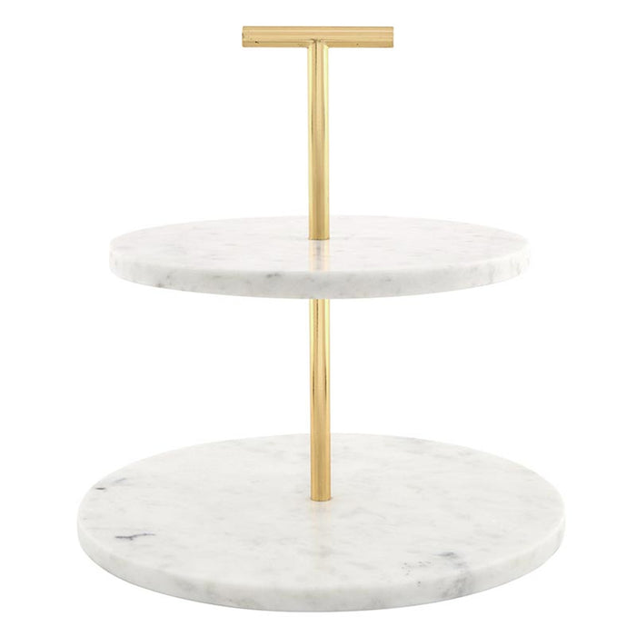 MARBLE & GOLD TIERED STAND