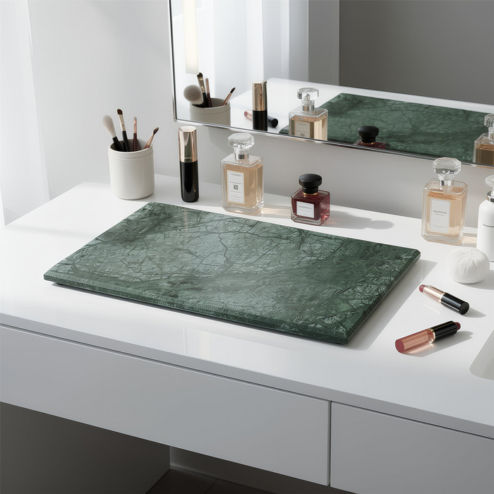 Marble Serving Board - 32.5 x 17.5cm - Green