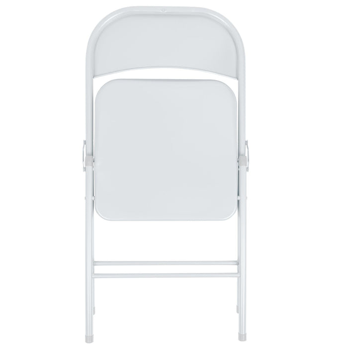 Matt White Metal Folding Chair