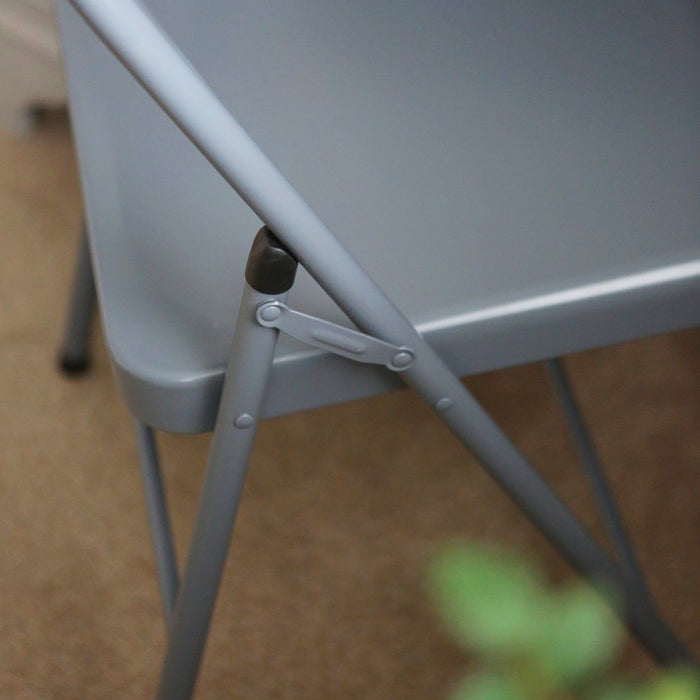 Matt White Metal Folding Chair