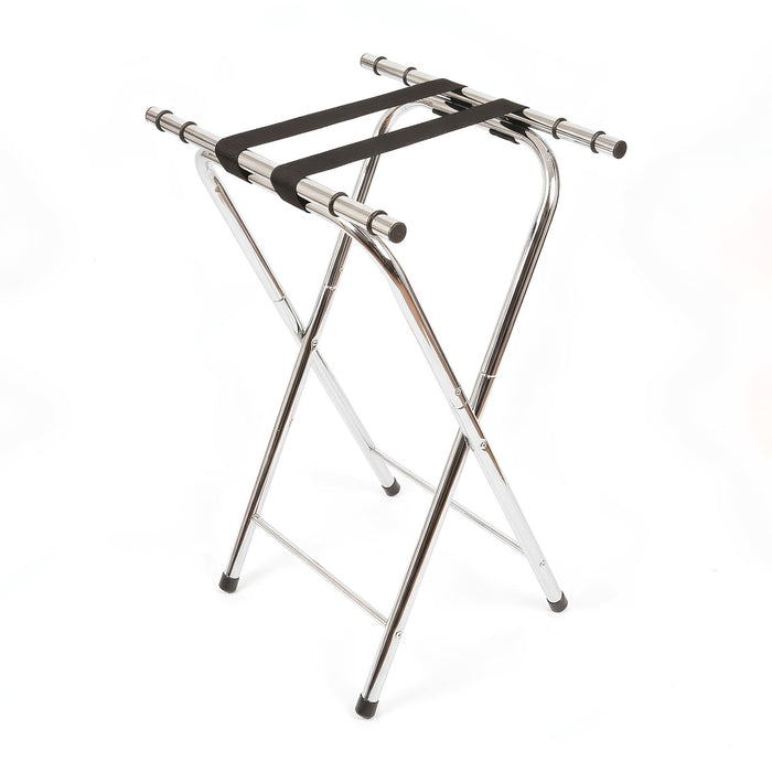Metal Folding Serving Tray Stand - Chrome