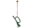 Metal ornament, Trumpet - Dark green
