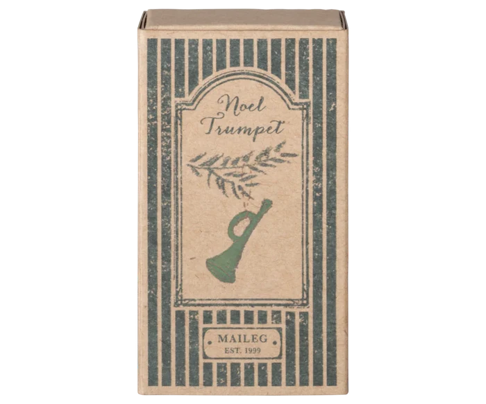 Metal ornament, Trumpet - Dark green