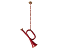 Metal ornament, Trumpet - Red