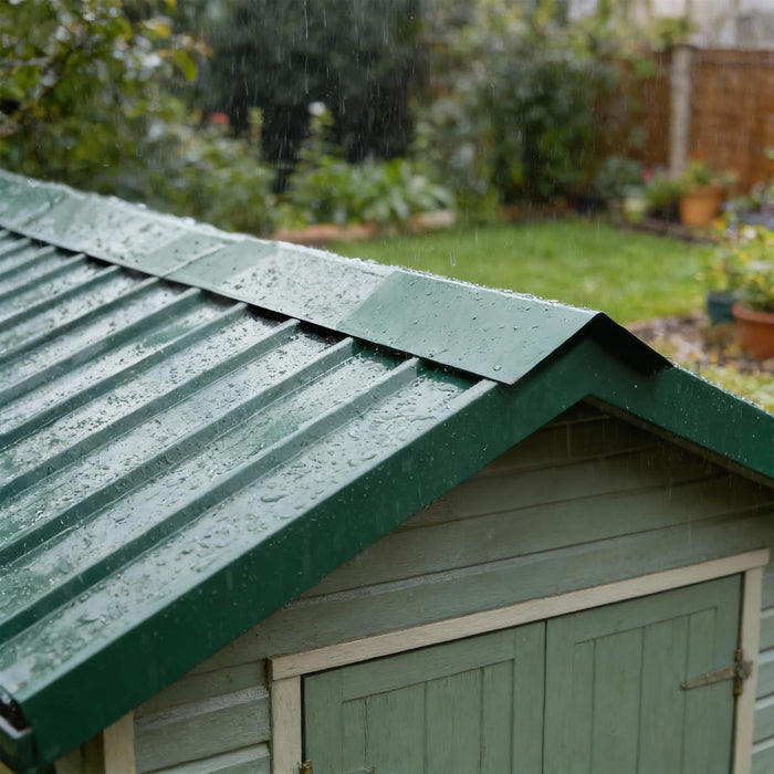 Metal Roofing Ridge Caps - 30 x 60cm - Green - Pack of 5