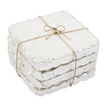 METALLIC EDGE MARBLE COASTERS, SET OF 4