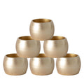 Metallic Gold Melamine Napkin Rings - Pack of Six