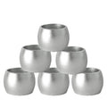 Metallic Silver Melamine Napkin Rings - Pack of Six