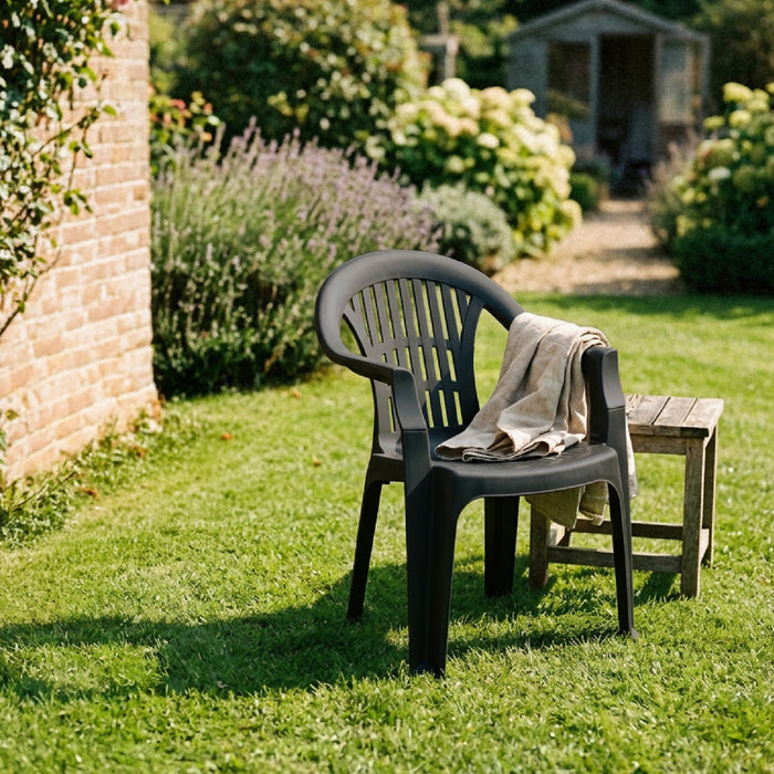 Milas Garden Dining Chairs - Anthracite - Pack of 6