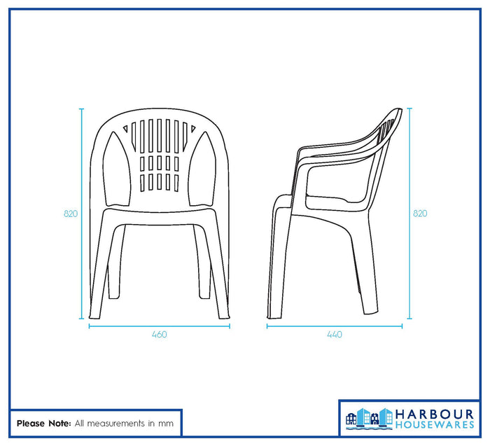 Milas Garden Dining Chairs - Anthracite - Pack of 6