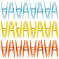 Multi Plastic Soft Touch Clothes Pegs - Pack of 24 - By Ashley
